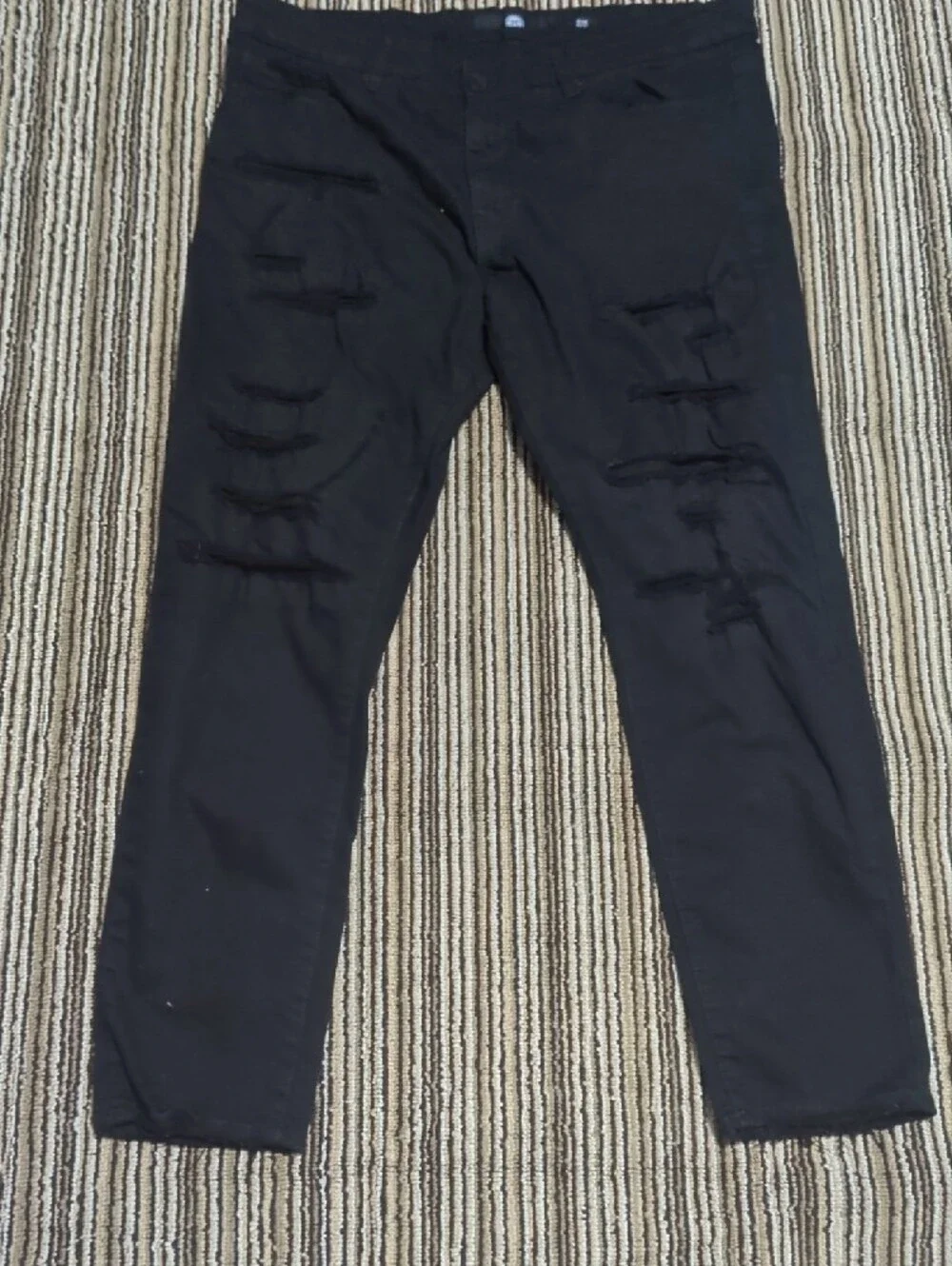 #0134 adidas Gray Golf Polo with Subtle Logo/Jordan Craig Destructed Skinnys